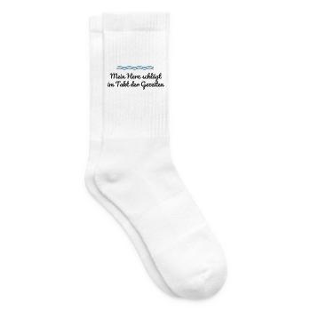 Mein Herz schlägt im Takt der Gezeiten - Tennissocken - Weiß - Rechts