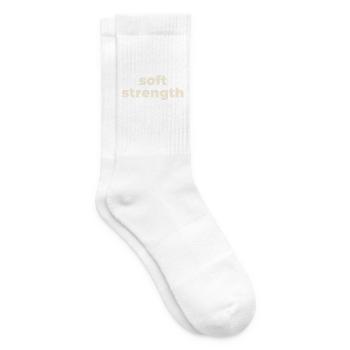 Weiche Stärke Typografie - Tennissocken - Weiß - Rechts