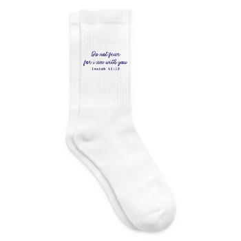 Christliches Zitat Isaiah 41:10 - Tennissocken - Weiß - Rechts