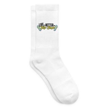 life is better in flop flops - beach sommer party - Tennissocken - Weiß - Rechts
