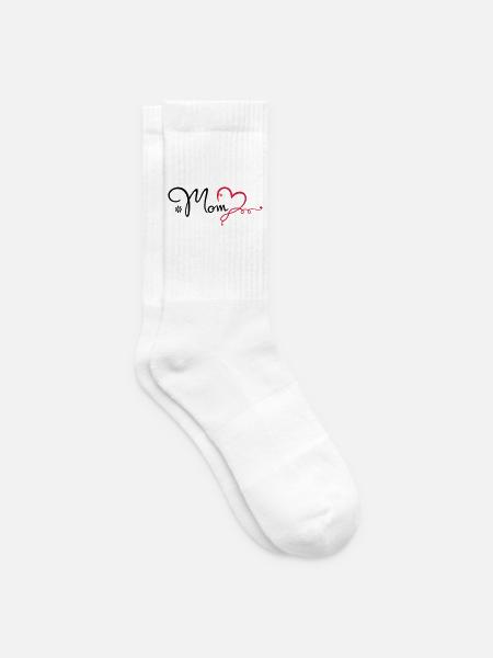 Love Mom Geschenk Muttertag Mama - Tennissocken - Weiß
