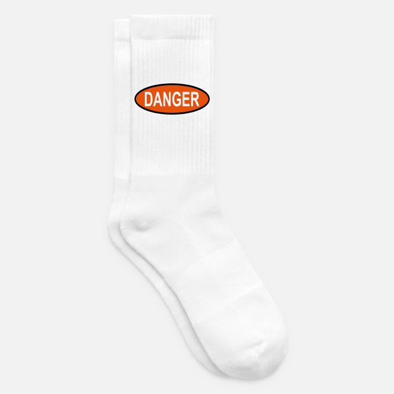 danger - Chaussettes de tennis - blanc