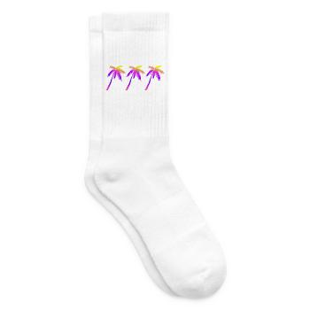 Palmen - Tennissocken - Weiß - Rechts