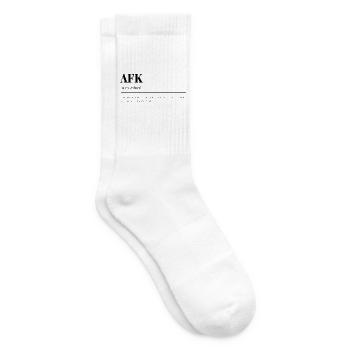 Définition humoristique de l'AFK' Gamer - Chaussettes de tennis - blanc - Droite
