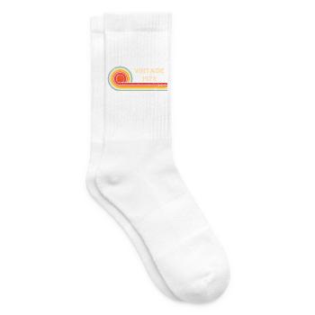 Design rétro vintage pour anniversaire 1978 - Chaussettes de tennis - blanc - Droite