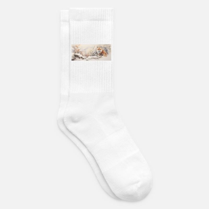 Cute Little Fox - Tennis socks - white