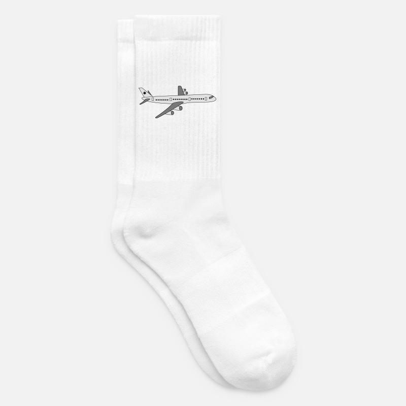 Flugzeug - Tennissocken - Weiß