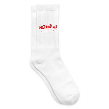 Ho Ho Ho Santa Schriftzug - Tennissocken - Weiß - Rechts