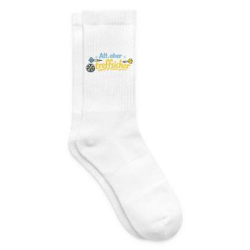 Alt, aber trefflich – Retro Darts - Tennissocken - Weiß - Rechts