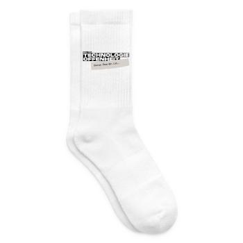 Bin für Technologieoffenheit – Meine Fax-Nr. ist… - Tennissocken - Weiß - Rechts