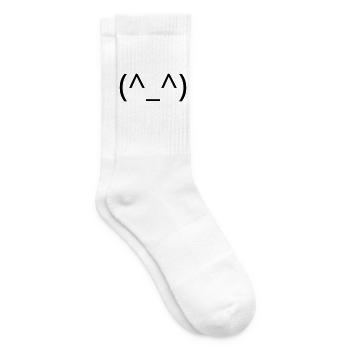 Joyeux Classique du Sourire des Émoticônes (^_^) - Chaussettes de tennis - blanc - Droite