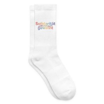 Solidarität Gewinnt Pastel Hoodie Demonstration - Tennissocken - Weiß - Rechts