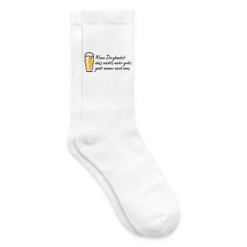 Wenn Du Glaubst, Dass Nichts Mehr Geht, Bier POS2C - Tennissocken - Weiß - Rechts
