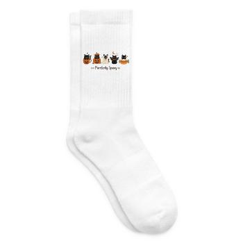 Chats Halloween - Chaussettes de tennis - blanc - Droite