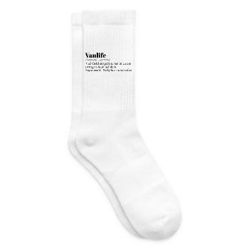 Lustiger Vanlife Duden Spruch - Tennissocken - Weiß - Rechts