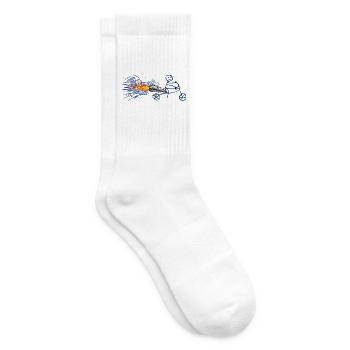 Funny Stickman Rocket Bike – Turbojet-Motor - Tennissocken - Weiß - Rechts