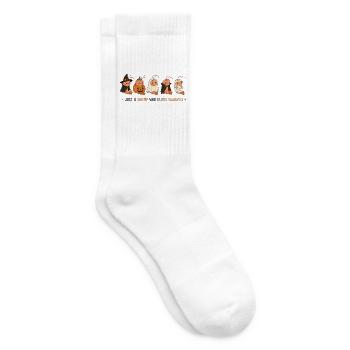 Halloween-Garnelen - Tennissocken - Weiß - Rechts
