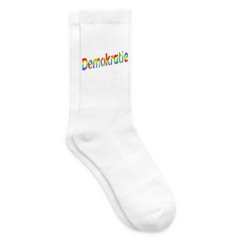 Regenbogen Demokratie - Tennissocken - Weiß - Rechts
