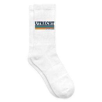 Utrecht Niederlande Retro-Streifen - Tennissocken - Weiß - Rechts