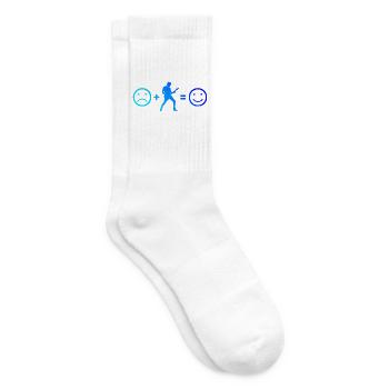 Geschenkidee für den Gitarristen mit Gitarrenspiel - Tennissocken - Weiß - Rechts