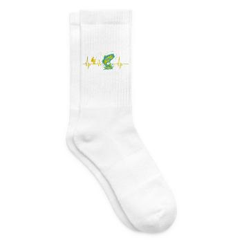 Fischer Herzschlag Leidenschaft Angeln - Tennissocken - Weiß - Rechts