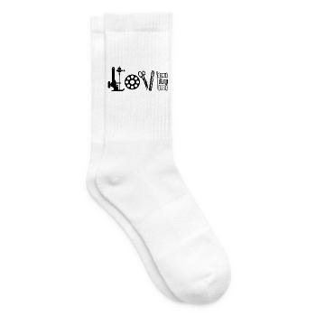  Nähen Liebe Handarbeit Nähhobby Kreative - Tennissocken - Weiß - Rechts