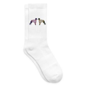 WHIPPETS IN STREIFEN - Tennissocken - Weiß - Rechts