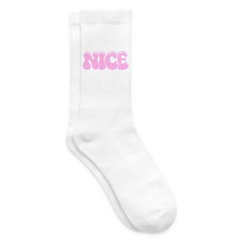 Schöne pastellrosa Bläschen - Tennissocken - Weiß - Rechts