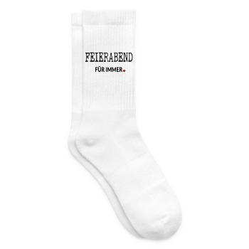 Ruhestand Rente Feierabend - Tennissocken - Weiß - Rechts