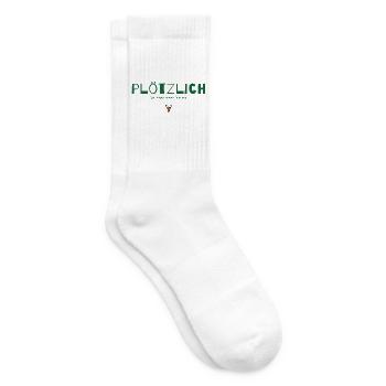 Plötzlich Weihnachtsstimmung – Weihnachtsdesign - Tennissocken - Weiß - Rechts