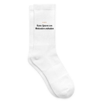 Kann Spuren von Motivation enthalten - Tennissocken - Weiß - Rechts