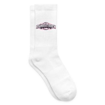 Rhönradturnen Logo Kraft Kontrolle Balance - Tennissocken - Weiß - Rechts