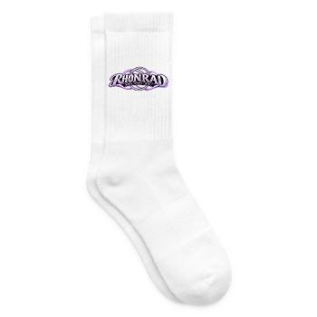 Rhönrad Motiv Lila Knoten - Tennissocken - Weiß - Rechts