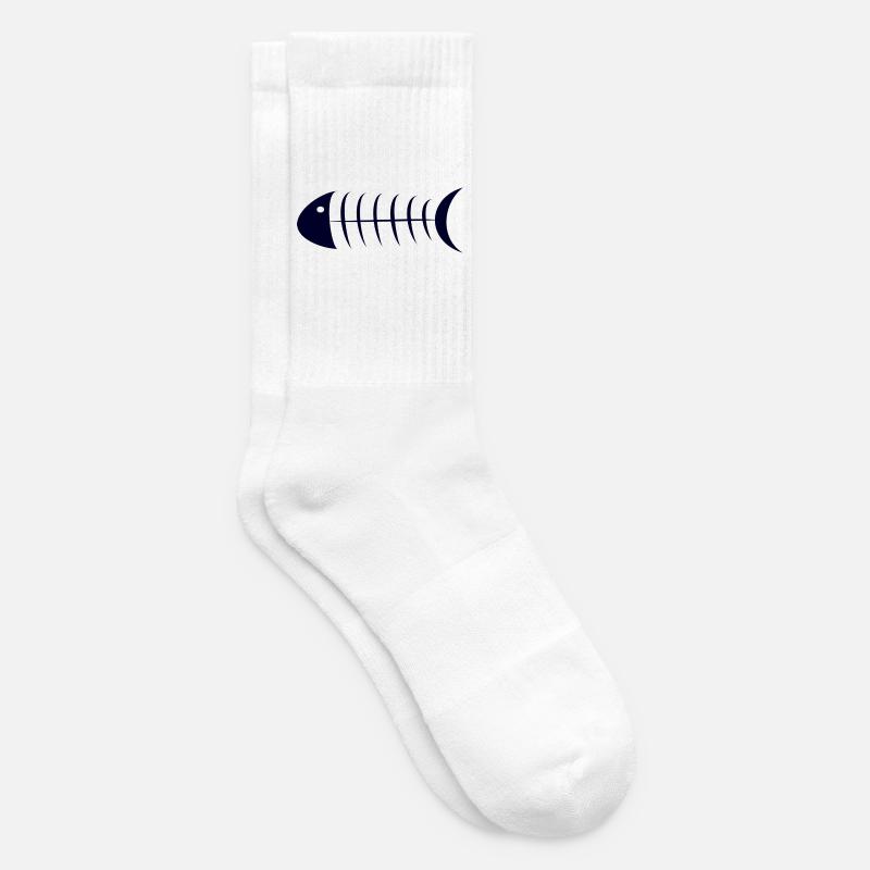 poisson - Chaussettes de tennis - blanc