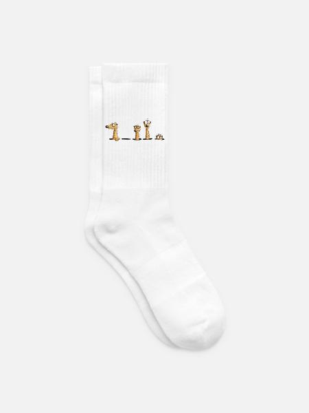 Lustige Erdmännchen I Wildtiere Fun - Tennissocken - Weiß