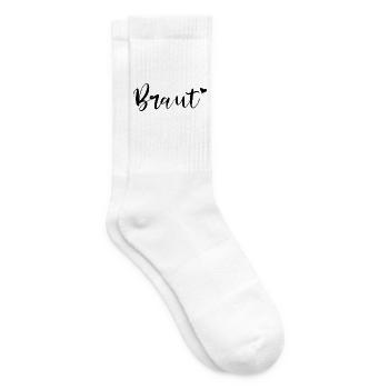 Junggesellinnenabschied JGA Braut Design Herz - Tennissocken - Weiß - Rechts