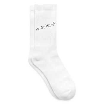 The flight of the black bird - Tennis socks - white - Right
