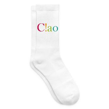 Farbiges Ausrufezeichen Logo - Tennissocken - Weiß - Rechts
