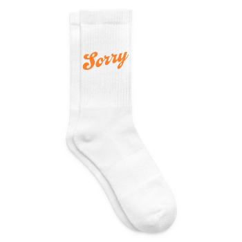 Sorry – Minimalist statement - Tennis socks - white - Right