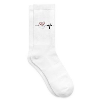 Le bowling, c’est ma vie, battement de cœur, coup - Chaussettes de tennis - blanc - Droite
