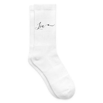 Lia Name Vorname Dekorativ - Tennissocken - Weiß - Rechts