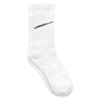 Line Flute Illustration - Tennis socks - white - Right