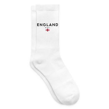 Flagge Englands, elegantes minimalistisches Design - Tennissocken - Weiß - Rechts