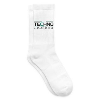 Techno - Un état d’esprit - Chaussettes de tennis - blanc - Droite