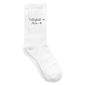 Niedliche Volleyball-Mama-Typografie mit Herz - Tennissocken - Weiß - Rechts