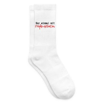Nur einmal mit Profis arbeiten - Tennissocken - Weiß - Rechts