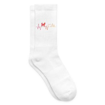 Husky Herzschlag Siberian Husky  - Tennissocken - Weiß - Rechts