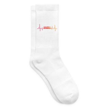 Busfahrer Herzschlag-Busfahrer - Tennissocken - Weiß - Rechts
