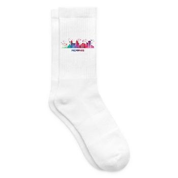 Memphean Skyline Memphis - Tennissocken - Weiß - Rechts