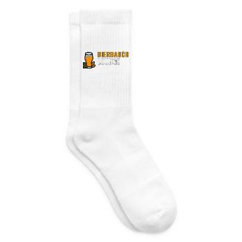 Bierbauch Lounge – lustiges Bier Motiv für Männer - Tennissocken - Weiß - Rechts